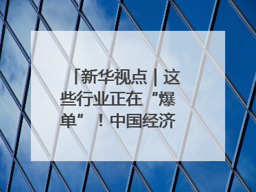 新华视点｜这些行业正在“爆单”！中国经济活力密码