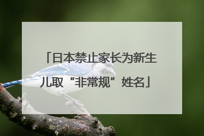 日本禁止家长为新生儿取“非常规”姓名