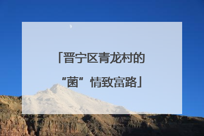 晋宁区青龙村的“菌”情致富路
