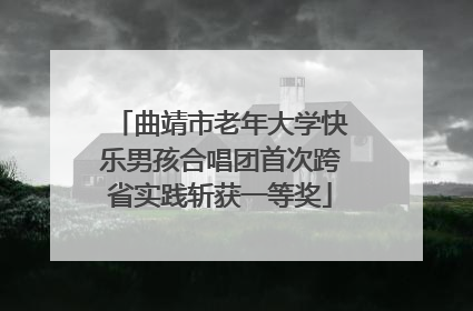 曲靖市老年大学快乐男孩合唱团首次跨省实践斩获一等奖