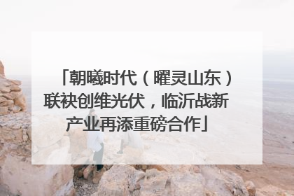 朝曦时代（曜灵山东）联袂创维光伏，临沂战新产业再添重磅合作