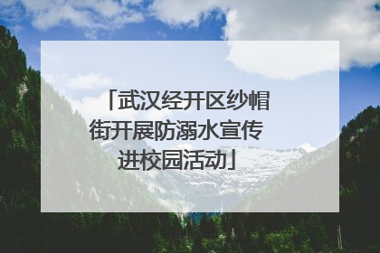 武汉经开区纱帽街开展防溺水宣传进校园活动
