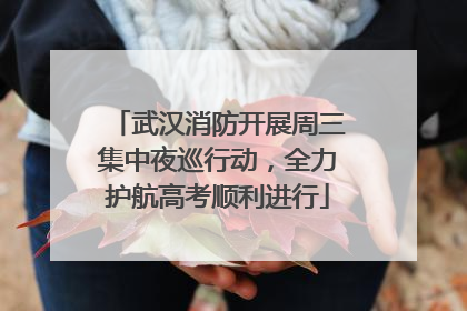 武汉消防开展周三集中夜巡行动，全力护航高考顺利进行