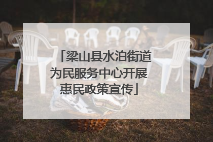 梁山县水泊街道为民服务中心开展惠民政策宣传