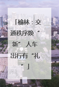 榆林：交通秩序焕“新” 人车出行有“礼”