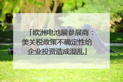 欧洲电池展参展商：美关税政策不确定性给企业投资造成混乱