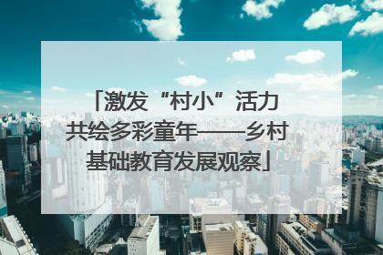 激发“村小”活力 共绘多彩童年——乡村基础教育发展观察