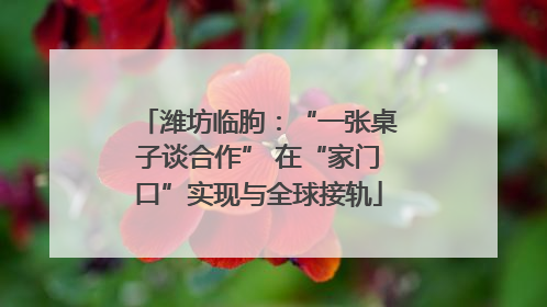 潍坊临朐：“一张桌子谈合作” 在“家门口”实现与全球接轨