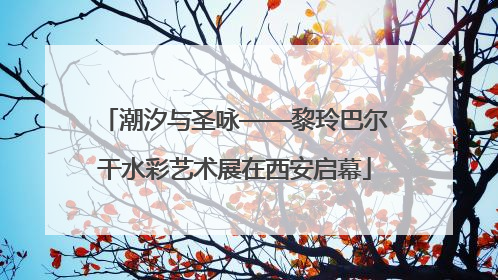 潮汐与圣咏——黎玲巴尔干水彩艺术展在西安启幕