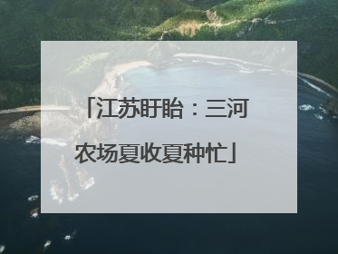 江苏盱眙：三河农场夏收夏种忙