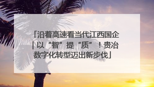 沿着高速看当代江西国企｜以“智”提“质”！贵冶数字化转型迈出新步伐