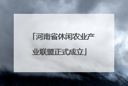 河南省休闲农业产业联盟正式成立