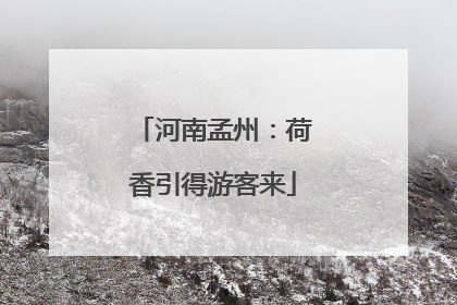 河南孟州：荷香引得游客来