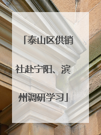 泰山区供销社赴宁阳、滨州调研学习