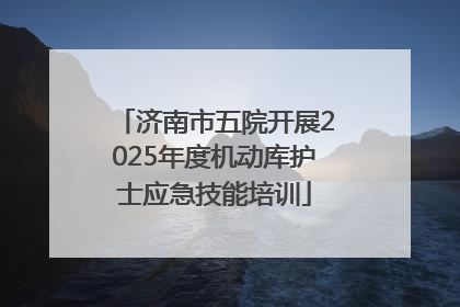 济南市五院开展2025年度机动库护士应急技能培训