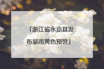浙江省永嘉县发布暴雨黄色预警