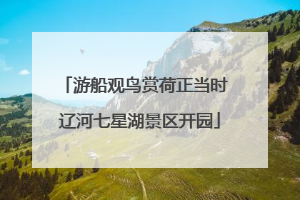 游船观鸟赏荷正当时 辽河七星湖景区开园