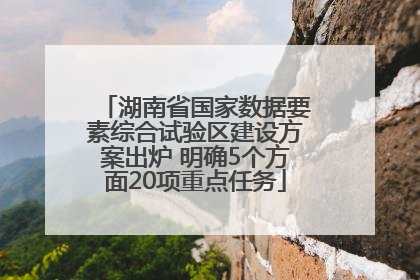 湖南省国家数据要素综合试验区建设方案出炉 明确5个方面20项重点任务