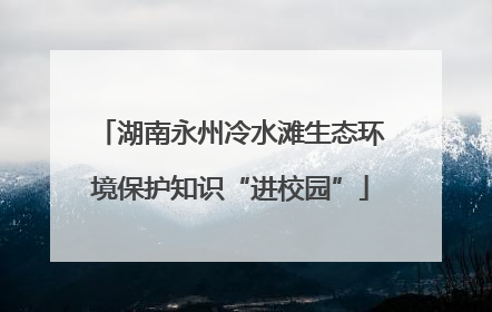 湖南永州冷水滩生态环境保护知识“进校园”