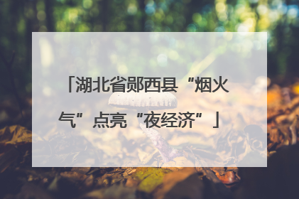 湖北省郧西县“烟火气”点亮“夜经济”