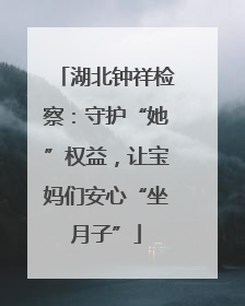 湖北钟祥检察：守护“她”权益，让宝妈们安心“坐月子”