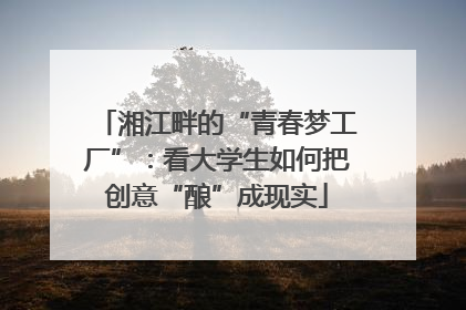 湘江畔的“青春梦工厂”：看大学生如何把创意“酿”成现实