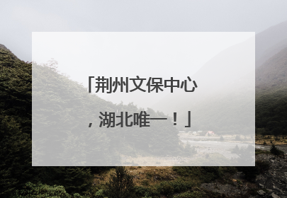 荆州文保中心，湖北唯一！