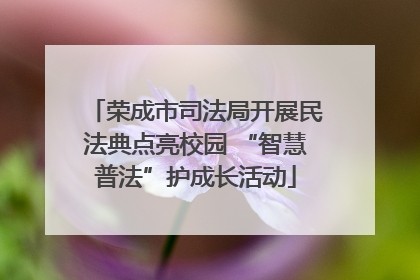 荣成市司法局开展民法典点亮校园 “智慧普法”护成长活动