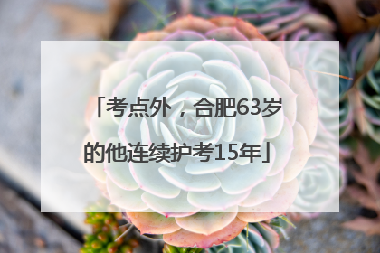 考点外，合肥63岁的他连续护考15年