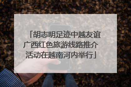 胡志明足迹中越友谊广西红色旅游线路推介活动在越南河内举行
