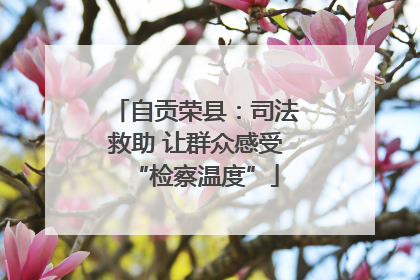自贡荣县：司法救助 让群众感受“检察温度”