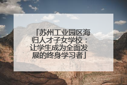 苏州工业园区海归人才子女学校：让学生成为全面发展的终身学习者