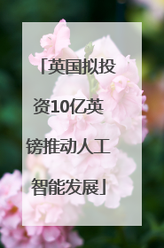 英国拟投资10亿英镑推动人工智能发展