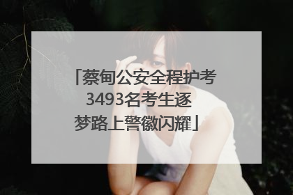 蔡甸公安全程护考 3493名考生逐梦路上警徽闪耀