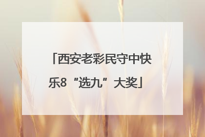 西安老彩民守中快乐8“选九”大奖
