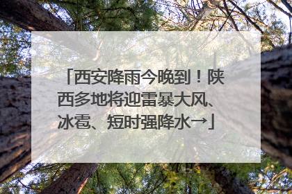 西安降雨今晚到！陕西多地将迎雷暴大风、冰雹、短时强降水→