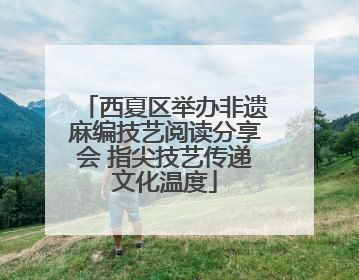 西夏区举办非遗麻编技艺阅读分享会 指尖技艺传递文化温度