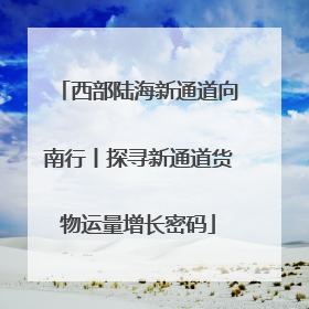 西部陆海新通道向南行丨探寻新通道货物运量增长密码