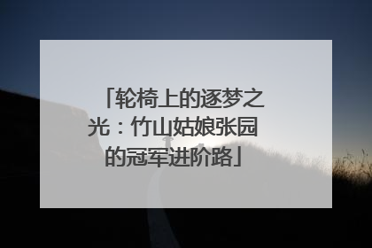 轮椅上的逐梦之光：竹山姑娘张园的冠军进阶路