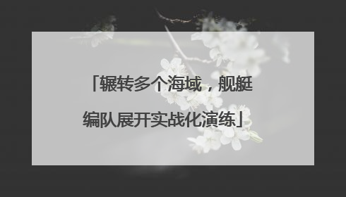 辗转多个海域，舰艇编队展开实战化演练