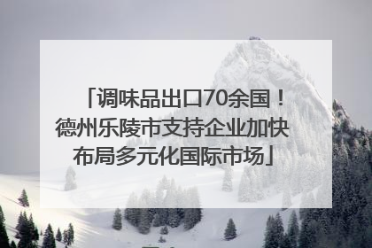 调味品出口70余国！德州乐陵市支持企业加快布局多元化国际市场