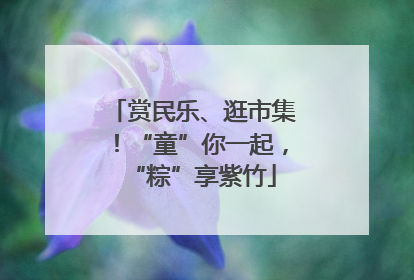 赏民乐、逛市集！“童”你一起，“粽”享紫竹
