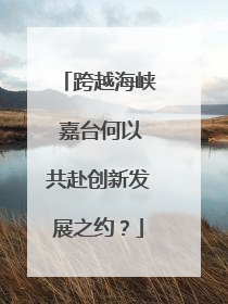 跨越海峡 嘉台何以共赴创新发展之约？