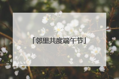 邻里共度端午节