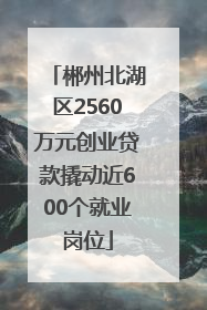 郴州北湖区2560万元创业贷款撬动近600个就业岗位
