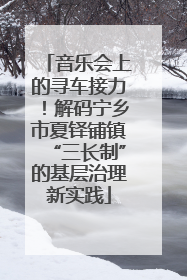音乐会上的寻车接力！解码宁乡市夏铎铺镇“三长制”的基层治理新实践