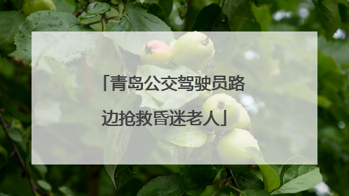 青岛公交驾驶员路边抢救昏迷老人