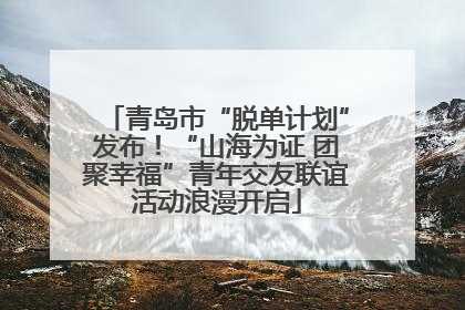 青岛市“脱单计划”发布！“山海为证 团聚幸福”青年交友联谊活动浪漫开启