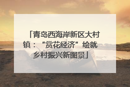 青岛西海岸新区大村镇：“赏花经济”绘就乡村振兴新图景