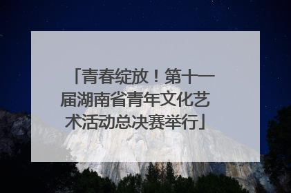 青春绽放！第十一届湖南省青年文化艺术活动总决赛举行